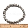 Natural Sesame Jasper/Kiwi Jasper Bead Stretch Bracelets X-BJEW-K212-A-033-6