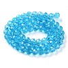Transparent Glass Beads Strands GLAA-Q104-01C-3