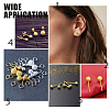 304 Stainless Steel Ear Studs EJEW-UN0001-12-8mm-5