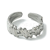 304 Stainless Steel Open Cuff Ring RJEW-L110-020P-2