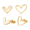 20Pcs 2 Styles Brass Stud Earring Findings KK-ME0002-53-1