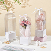 Transparent PVC Single Rose Flower Packaging Boxes ABAG-WH0045-32B-4