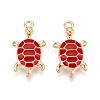 Alloy Enamel Pendants PALLOY-T092-26G-04-1