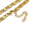 Ion Plating(IP)  304 Stainless Steel Lumachina Chain Necklaces NJEW-C060-01C-G-2