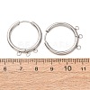 304 Stainless Steel Huggie Hoop Earring Findings STAS-D183-03D-P-2