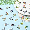 60Pcs Printed Alloy Connector Charms FIND-YW0006-71-4