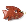 Natural Red Jasper Carved Pendants G-G460-01G-10-1