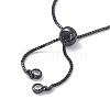 Brass Rhinestone Tennis Slider Bracelet Makings KK-E068-VD015-4-4