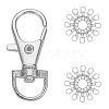 Alloy Swivel Lobster Claw Clasps PALLOY-PH0006-01S-1