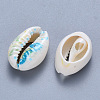 Printed Cowrie Shell Beads SSHEL-T013-01A-2
