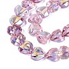 Electroplate Transparent Glass Beads Strands EGLA-N056-01A-05-3