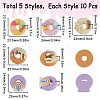 SUNNYCLUE 50Pcs 5 Styles Opaque Resin Imitation Food Cabochons RESI-SC0002-94-2