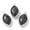 Natural Obsidian Pendants G-B009-01P-E-1