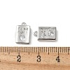 Rack Plating Brass Micro Pave Cubic Zirconia Pendants KK-P290-55P-3