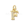 Brass Micro Pave Cubic Zirconia Charms KK-I382-03G-F-1