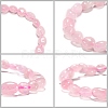 Natural Rose Quartz Bead Stretch Bracelets LS-BJEW-K213-01-3