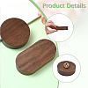 2Pcs 2 Styles Walnut Wood Chassis ODIS-BBC0001-02-3