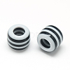 Opaque Stripe Resin Beads X1-RESI-S344-12-2