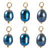 10Pcs Natural Cultured Freshwater Pearl Pendants HJEW-TAC0181-2
