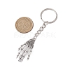 Halloween Themed Skull Hand Alloy Keychain KEYC-JKC00860-3