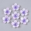 Flower Acrylic Bead Caps X-SACR-T017-51F-1