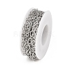 304 Stainless Steel Textured Oval Link Chains CHS-P028-11P-3