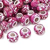 Opaque Resin Rondelle European Beads RESI-Z046-03C-1