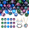 5 Bags 5 Colors Opaque Sparkling Star Resin Beads RESI-TA0001-86-10