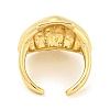 Shell Shape Rack Plating Brass Open Cuff Rings RJEW-N047-04G-RS-3