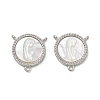 Brass Micro Pave Clear Cubic Zirconia Chandelier Component Links CU-CBA5585-03P-04-1