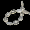Faceted Oval Natural Quartz Crystal Beads Strands X-G-R303-01-2