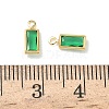 Brass Glass Charms KK-Z136-13G-01-3