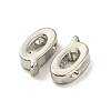 Platinum Plated Alloy Beads PALLOY-CJC0001-64P-Q-2