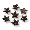 5-Petal Brass Bead Cap KK-WH0062-59AB-2