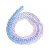 Transparent Painted Glass Beads Strands X1-DGLA-A034-T1mm-A08-5