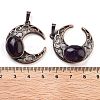 Natural Amethyst Pendants G-L602-01R-22-3