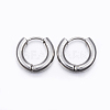 Tarnish Resistant 304 Stainless Steel Huggie Hoop Earrings EJEW-F111-14mm-P-1