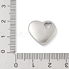 304 Stainless Steel Heart Pendants STAS-R162-01P-02-3