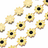304 Stainless Steel & Enamel Link Chains CHS-Q004-001G-NF-1