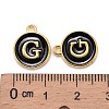 Golden Plated Alloy Charms LS-ENAM-S118-02G-3