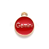 Alloy Enamel Pendants ENAM-S124-01B-07I-3