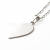 Matching Heart-Shaped Pendant Necklaces Set for Couples NJEW-JN03673-8