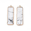 Natural Howlite Pendants G-S359-386A-3