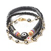 Handmade Polymer Clay Heishi Beads Stretch Bracelets Set BJEW-JB07370-1