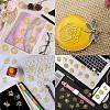 Nickel Metal Waterproof Self-Adhesive Picture Stickers DIY-WH20016-058-6