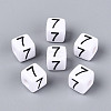 Opaque Acrylic European Large Hole Beads SACR-N020-01B-08-1