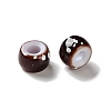 Spray Painted ABS Plastic European Beads KY-G033-01A-12-2