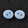 2-Hole Flat Round Resin Sewing Buttons for Costume Design BUTT-E119-20L-17-2
