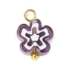 Handmade Millefiori Glass Charms PALLOY-JF04572-01-3