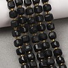 Natural Shungite Beads Strands GG-CBAC972-A14-01-1